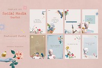 Aesthetic love quotes file template remixed media set