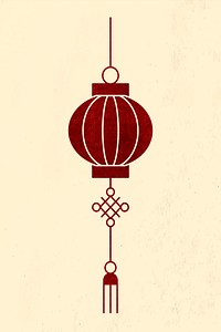 Chinese New Year lantern psd red design element