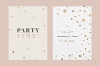 Festive invitation card templates vector celebration background
