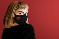 Woman wearing face mask to prevent Covid 19