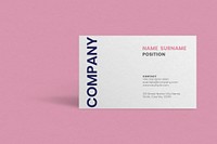 Simple business card mockup vector in white tone