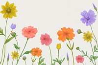 Summer floral graphic vector background in cheerful colors newsletter