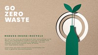 Reduce Reuse Recycle template psd go zero waste social media post
