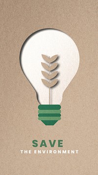 Green energy saving template vector light bulb