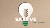 Green energy saving  template vector light bulb