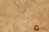 Brown recycling symbol background reusable recyclable compostable campaign