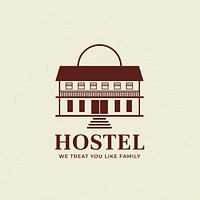 Editable hotel logo vector business corporate identity for a hostel