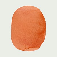 Orange watercolor brush stroke psd on paper texture background