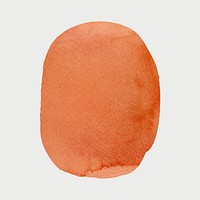 Orange watercolor brush stroke vector on simple background