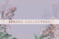 Editable flower template vector for spring collection