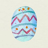 Colorful Easter egg vector design element cute watercolor illustration