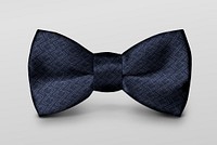 Navy blue bow tie formal wear close up