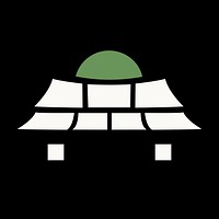 Japanese gate icon vector illustration for branding