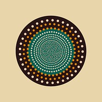 African tribal circle design vector