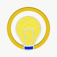 Creative yellow light bulb vector graphic for marketing