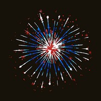 Glittery fireworks element graphic vector for celebrations