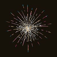 Fireworks element graphic vector in festive theme