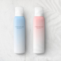 Spray bottles mockup psd for branding and packaging