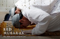 Eid Mubarak banner with greeting 