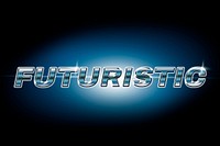 Futuristic typography in lens flare font