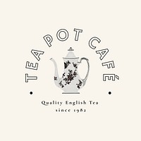 Aesthetic logo template vector for cafe set, remixed from public domain artworks