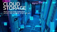 Cloud storage template vector big data technology for blog banner, remixed from public domain by Nasa