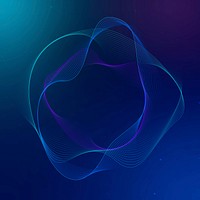 Virtual assistant technology vector irregular circle shape in blue