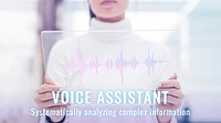 Virtual voice assistant template vector disruptive technology blog banner