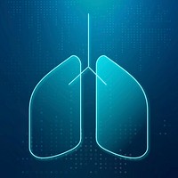 Lungs icon vector for respiratory system smart healthcare