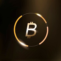Bitcoin icon vector money currency symbol