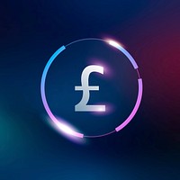 British Pound icon vector money currency symbol