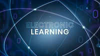 Electronic learning education template vector technology ad banner