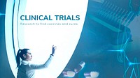 Clinical trials science template vector smart technology presentation