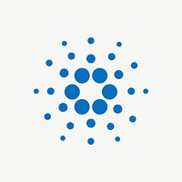 Cardano blockchain cryptocurrency icon vector open-source finance concept