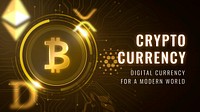 Cryptocurrency finance template vector open-source blockchain blog banner