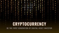 Cryptocurrency open-source blockchain template vector digital finance blog banner