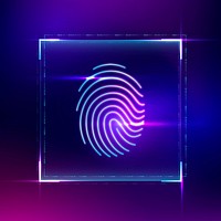 Fingerprint biometric scan vector cyber security technology