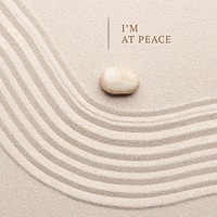 At peace wellness template vector minimal social media post