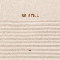 Be still wellness template vector minimal social media post