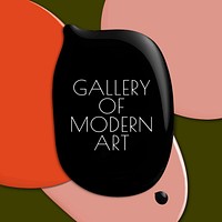 Modern art gallery template vector color paint abstract social media ad