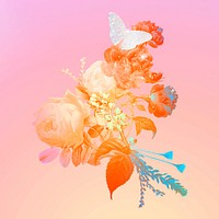 Flower aesthetic illustration vector, remixed from vintage public domain images