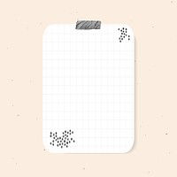 Planner stickers vector grid paper element in memphis style