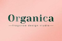 Emboss business logo template vector for organic brands
