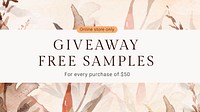 Aesthetic autumn shopping template vector with giveaway text ad banner