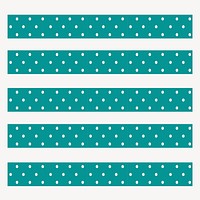 Polka dots illustration brush vector seamless pattern set