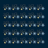 Doodle pattern brush illustrator vector flower seamless set