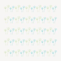 Flower illustration brush vector doodle seamless pattern brush set