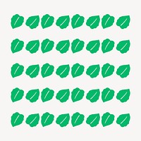 Philodendron brush illustration vector seamless pattern set