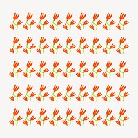 Seamless flower illustrator brush stroke vector set