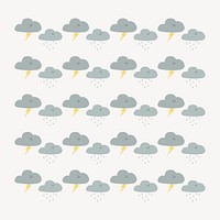 Thunder illustration brush vector doodle seamless pattern brush set